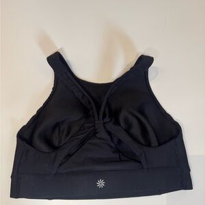 Athleta Flex Spacer Sports Bra Black run yoga workout $69 excellent condition S